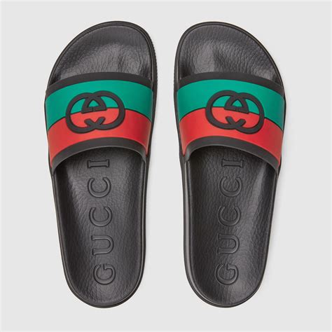 fake gucci slides red and green|gucci slides cheap real.